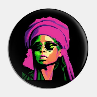 Erykah Badu WPAP Pin