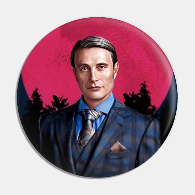 Red Moon Hannibal Pin by OrionLodubyal