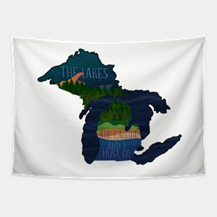 Michigan Lakes Are Calling and I Must Go | Cherie's Art Original (c)2020 Tapestry