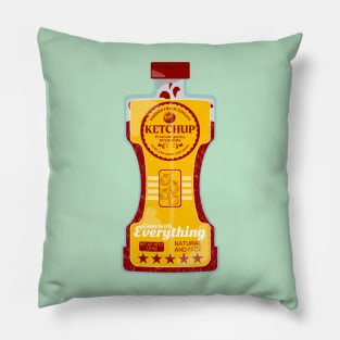 Ketchup Bottle Vector Food Art Pillow