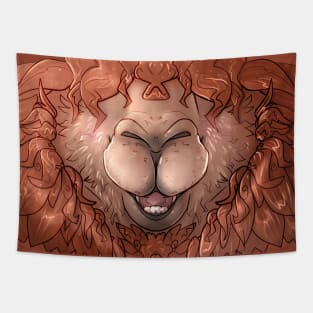 Red Alpaca Mask Tapestry
