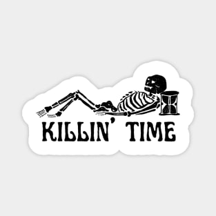 Grave Art - Skeleton Hourglass "Killin' Time" Magnet