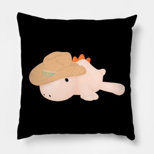 Plessie the Pink Cowgirl Dinosaur Pillow