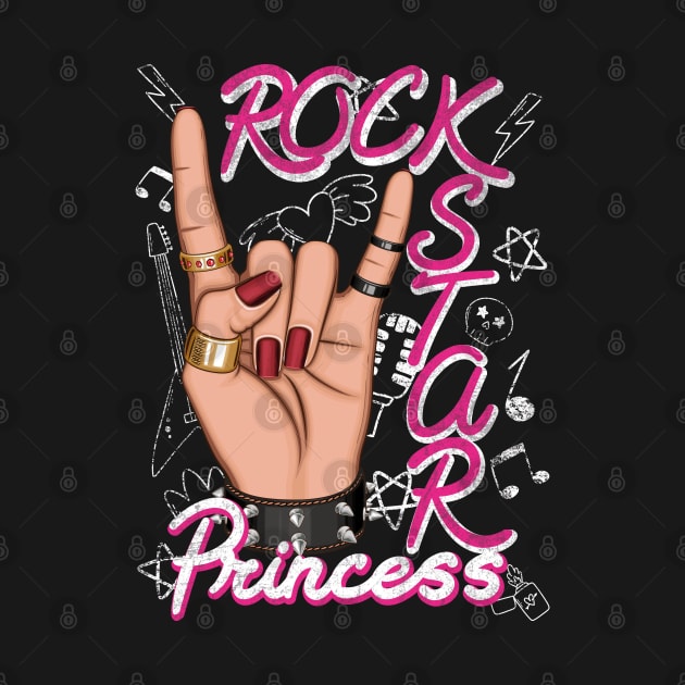 Electric Pink Rockstar Princes by Skull Riffs & Zombie Threads