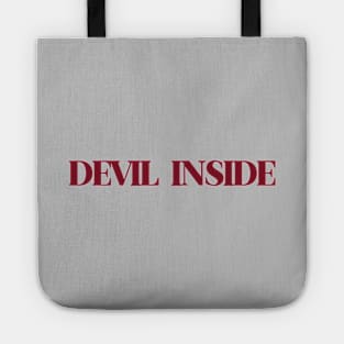 Devil Inside, burgundy Tote