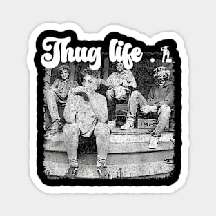 Vintage Girls Golden Thug Life 80's Retro Magnet