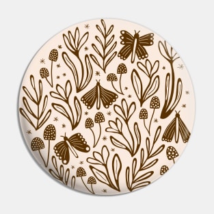 Enchanted woodland in brown Pin