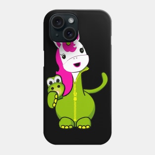 unicorn dinosaur Phone Case