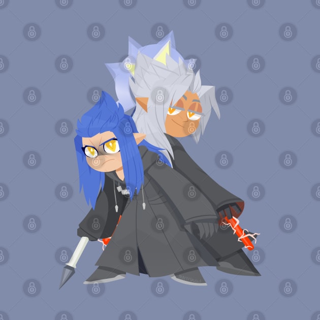 Xemnas and Saix by VenaCoeurva