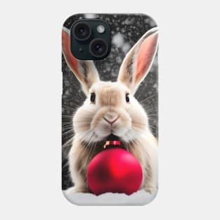 Rabbit and Christmas Ball Phone Case