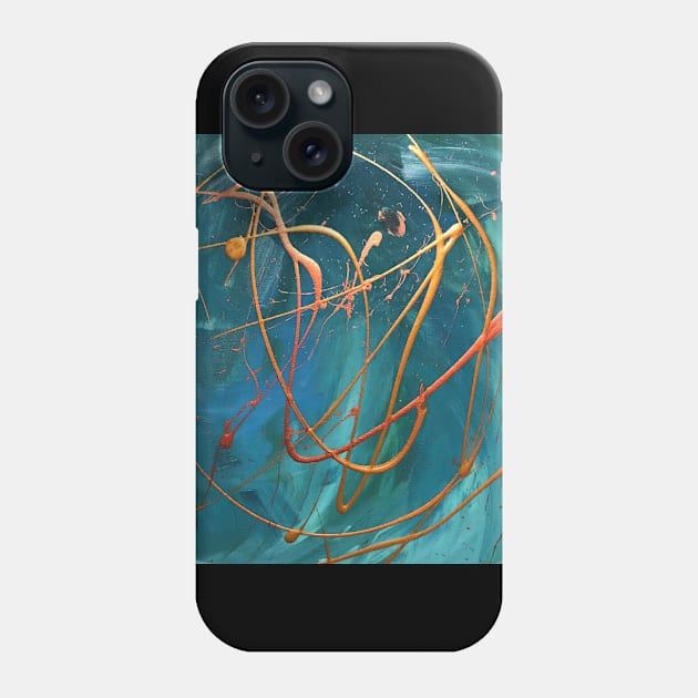 Cosmic Orbit Phone Case by JPazAbstractArt