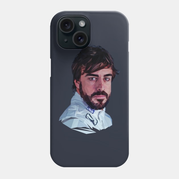 Fernando Alonso low poly Phone Case by pxl_g