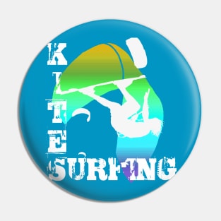 Kite Surfing WIth Freestyle Kitesurfer And Kite 14 Pin