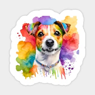 Jack Russell Terrier Watercolor Portrait Magnet