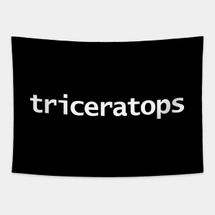 Dinosaur Minimal Typography Triceratops Tapestry