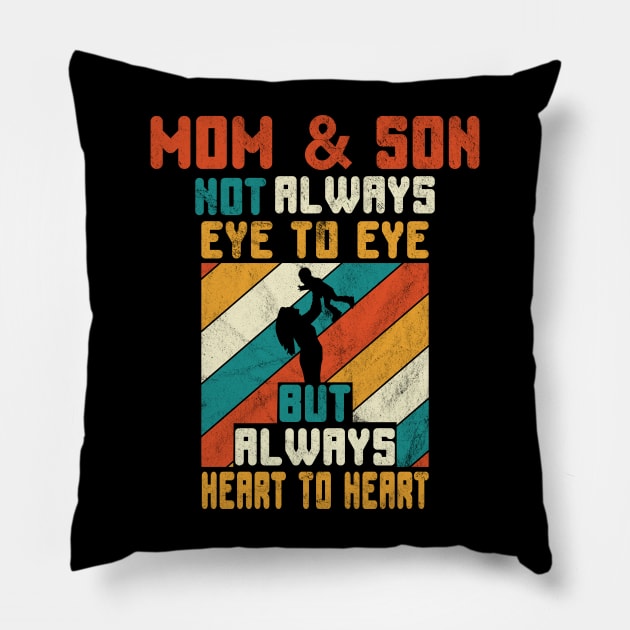 MOM AND SON NOT ALWAYS EYE TO EYE #1 Pillow by Global Creation