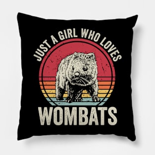 Just A Girl Who Loves Wombats Pillow