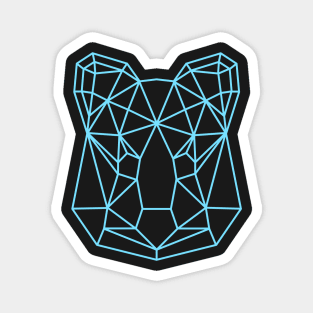 Light Blue Geometric Quokka Line Art Magnet