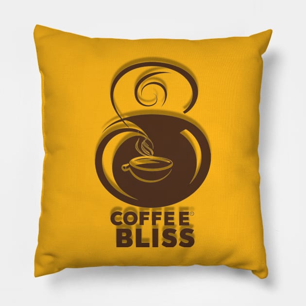 Coffee Lover's Bliss Pillow by BukovskyART