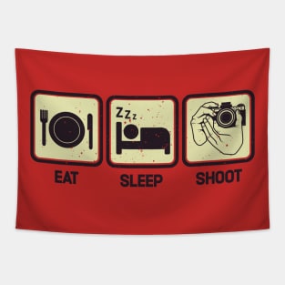 Eat, Sleep, Shoot - Funny Photographer Tapestry