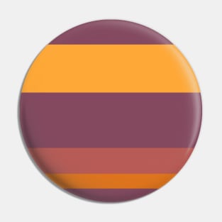 An uncommon incorporation of Grape, Dark Mauve, Giant'S Club, Brownish Orange and Yellow Orange stripes. Pin