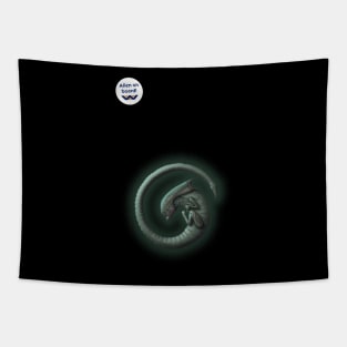 Alien on Board - Cool - badge variant Tapestry