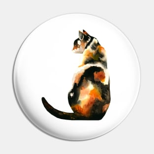 Calico in the Grass Pin