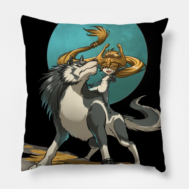 Cursed moon Pillow by CoinboxTees