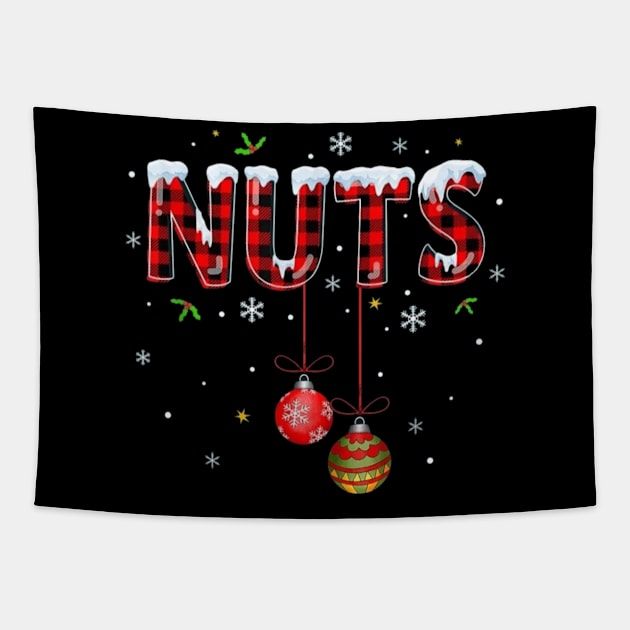 Chest Nuts Matching Chestnuts Funny Christmas Couples Nuts Tapestry by MARBBELT