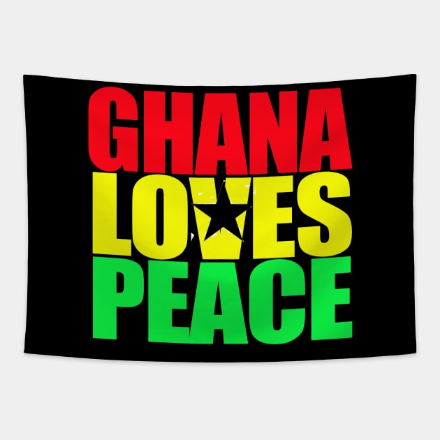 Ghana Loves Peace Tapestry by FHENAKU