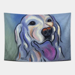 Yellow Labrador Retriever Abstract Tapestry