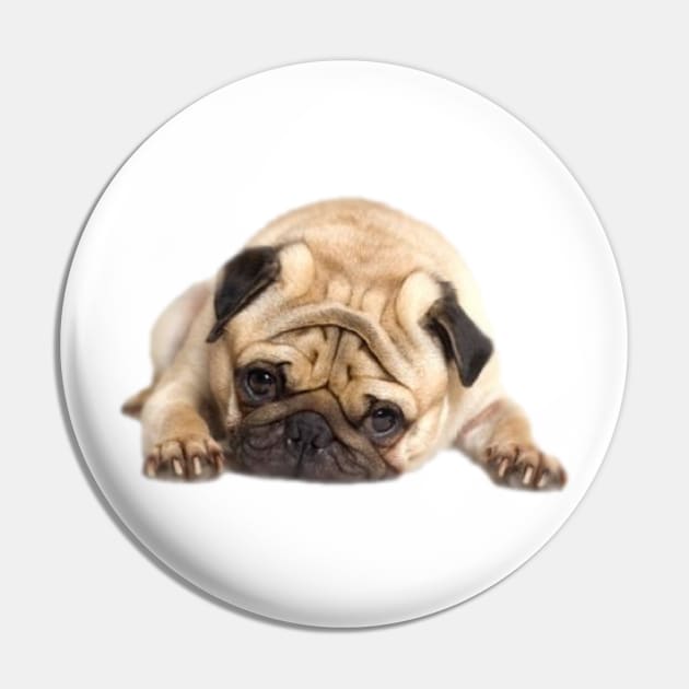 Cute Sleepy Pug Pin by Alistar