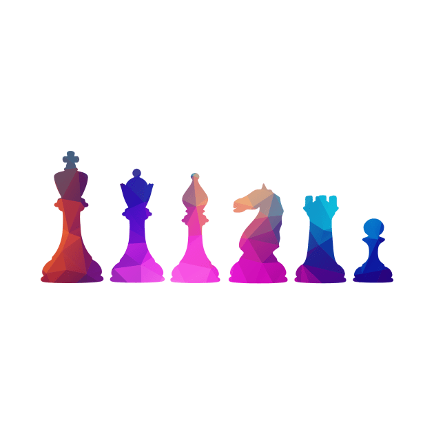 Colorful Chess Pieces by PH-Design