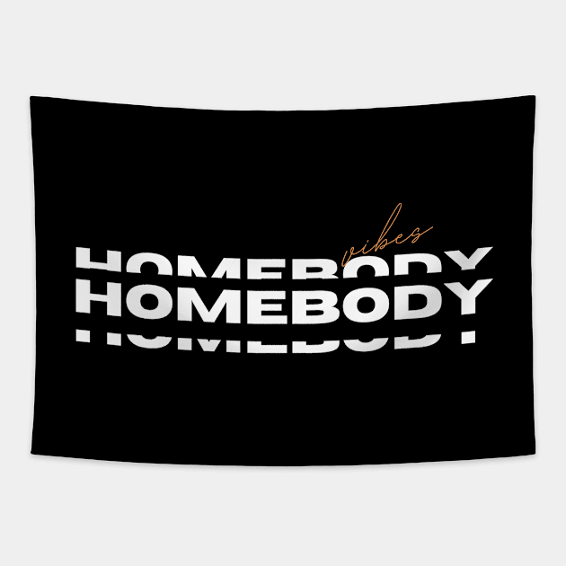 Homebody Vibes Stacked Tapestry by Quiet Things Said Out Loud