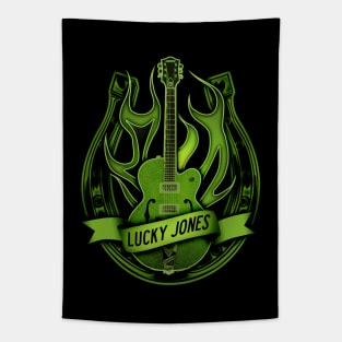 Lucky Flaming Guitar Tapestry