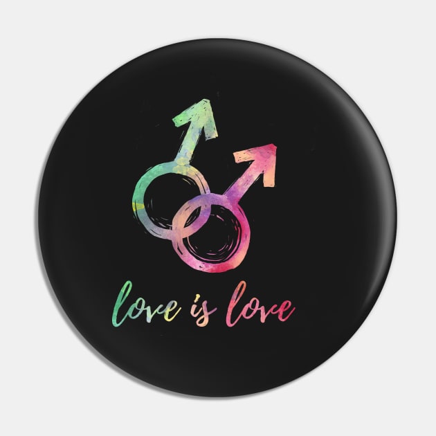 Love is Love Queer Rainbow Pin by IllustratedActivist