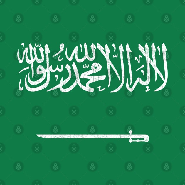 Saudi Arabia Faded Style Flag Design by DankFutura