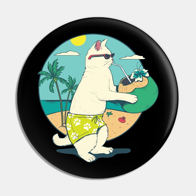 Katze macht Urlaub Pin by 5StarDesigns