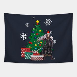 Sephiroth Around The Christmas Tree Final Fantasy Tapestry