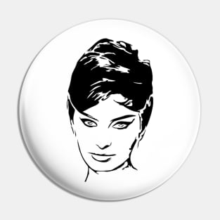 Sophia Loren Stencil Artwork Pin