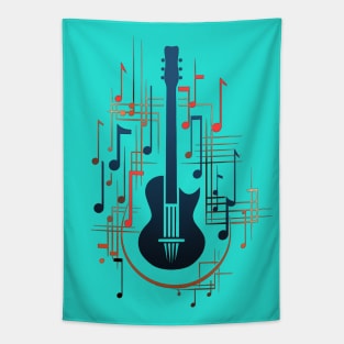 Art Nouveau Guitar Tapestry