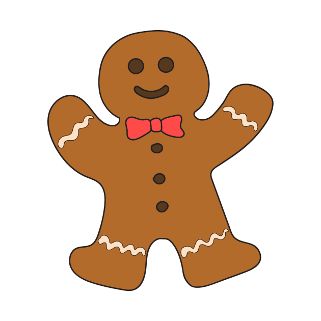 Gingerbread man. Cartoon drawing. by Nalidsa