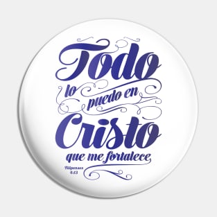 Todo lo puedo en cristo que me fortalece Pin