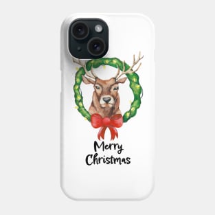 Watercolor - Christmas reindeer Phone Case