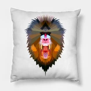 Angry Mandrill Pillow