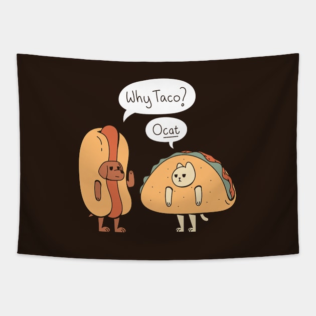 Hotdog and Taco Tapestry by rarpoint