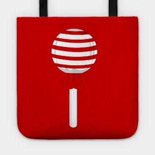 Red stripe lollipop Tote