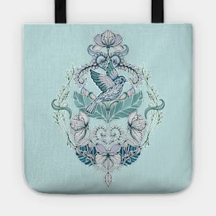 Not Even a Sparrow - hand drawn vintage bird illustration pattern Tote