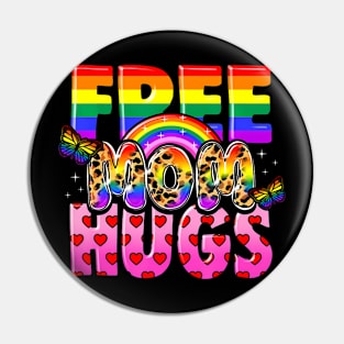 Free Mom Hugs  LGBT Leopard Pin