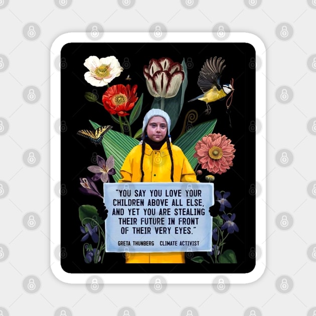 Greta Thunberg Magnet by tumbpel